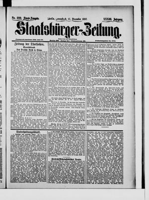 Staatsbürger-Zeitung vom 11.12.1897
