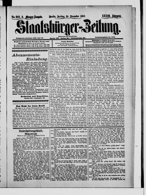 Staatsbürger-Zeitung vom 24.12.1897