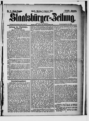 Staatsbürger-Zeitung vom 03.01.1898
