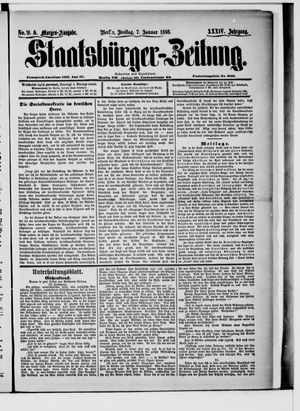 Staatsbürger-Zeitung on Jan 7, 1898