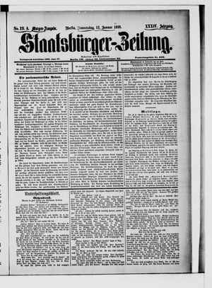 Staatsbürger-Zeitung on Jan 13, 1898
