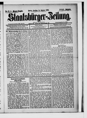 Staatsbürger-Zeitung on Jan 14, 1898
