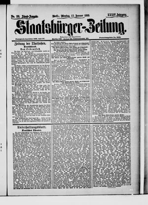 Staatsbürger-Zeitung vom 17.01.1898
