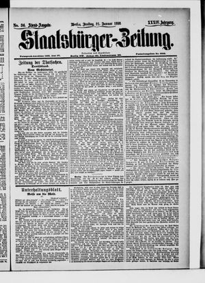 Staatsbürger-Zeitung vom 21.01.1898