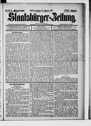 Staatsbürger-Zeitung vom 23.01.1898