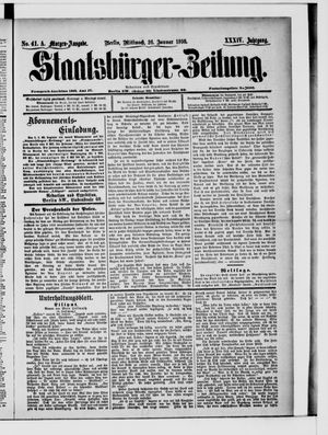 Staatsbürger-Zeitung on Jan 26, 1898