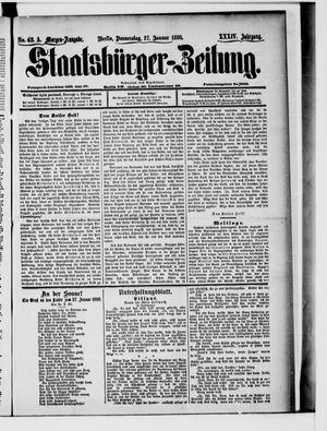 Staatsbürger-Zeitung vom 27.01.1898