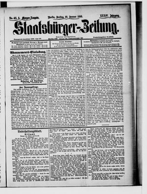 Staatsbürger-Zeitung vom 28.01.1898