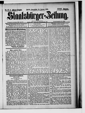 Staatsbürger-Zeitung on Jan 29, 1898