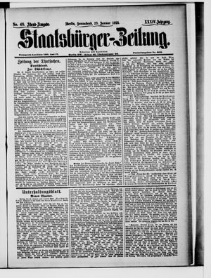 Staatsbürger-Zeitung on Jan 29, 1898