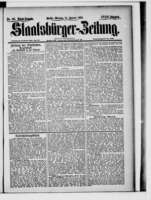 Staatsbürger-Zeitung on Jan 31, 1898