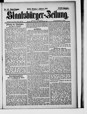 Staatsbürger-Zeitung on Feb 1, 1898