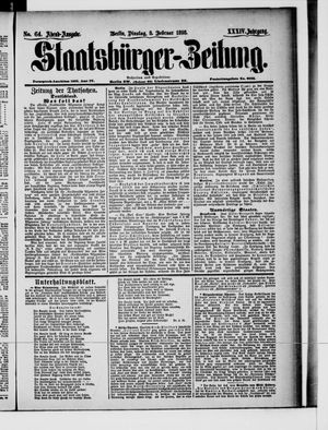 Staatsbürger-Zeitung on Feb 8, 1898