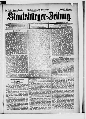 Staatsbürger-Zeitung on Feb 13, 1898