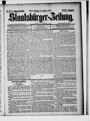 Staatsbürger-Zeitung on Feb 15, 1898
