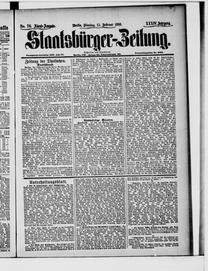 Staatsbürger-Zeitung on Feb 15, 1898