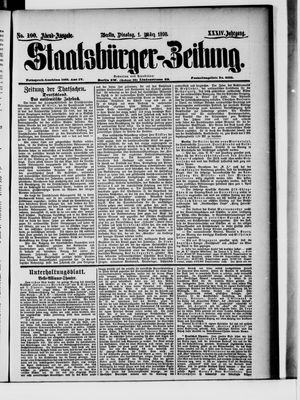 Staatsbürger-Zeitung on Mar 1, 1898