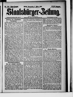 Staatsbürger-Zeitung on Mar 3, 1898