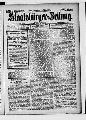 Staatsbürger-Zeitung on Mar 19, 1898