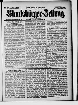 Staatsbürger-Zeitung on Mar 22, 1898