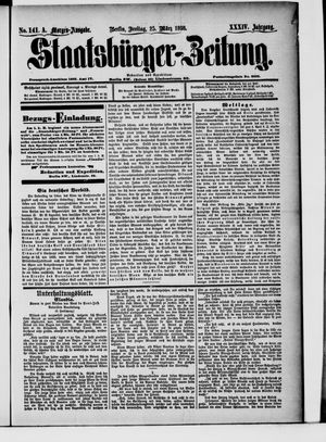 Staatsbürger-Zeitung on Mar 25, 1898