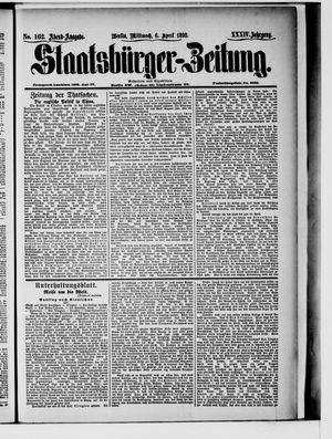 Staatsbürger-Zeitung on Apr 6, 1898