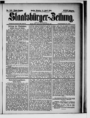 Staatsbürger-Zeitung on Apr 12, 1898