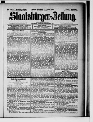 Staatsbürger-Zeitung on Apr 13, 1898