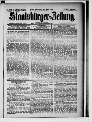 Staatsbürger-Zeitung on Apr 14, 1898
