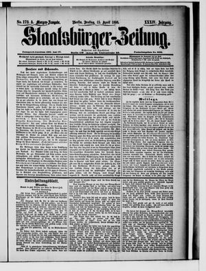 Staatsbürger-Zeitung on Apr 15, 1898