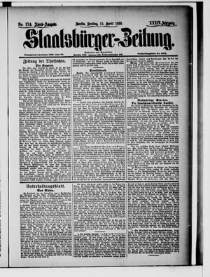 Staatsbürger-Zeitung vom 15.04.1898