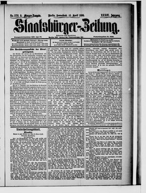 Staatsbürger-Zeitung on Apr 16, 1898