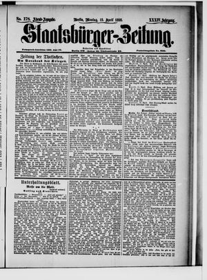 Staatsbürger-Zeitung vom 18.04.1898