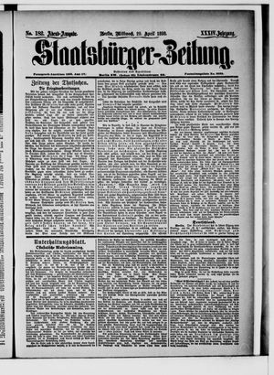 Staatsbürger-Zeitung vom 20.04.1898