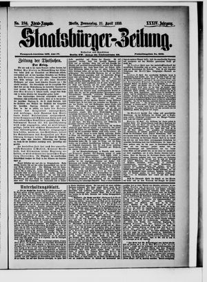 Staatsbürger-Zeitung on Apr 21, 1898