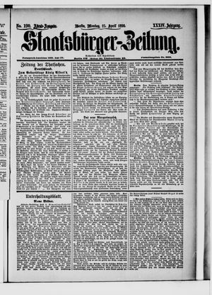 Staatsbürger-Zeitung vom 25.04.1898