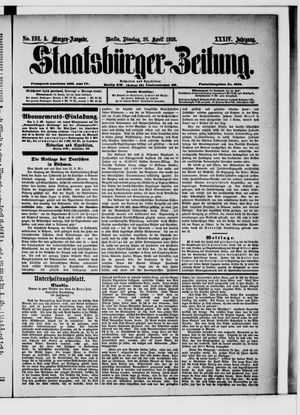 Staatsbürger-Zeitung vom 26.04.1898