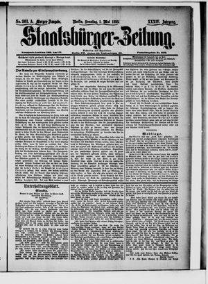 Staatsbürger-Zeitung vom 01.05.1898