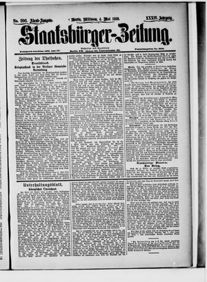 Staatsbürger-Zeitung on May 4, 1898