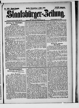 Staatsbürger-Zeitung on May 5, 1898