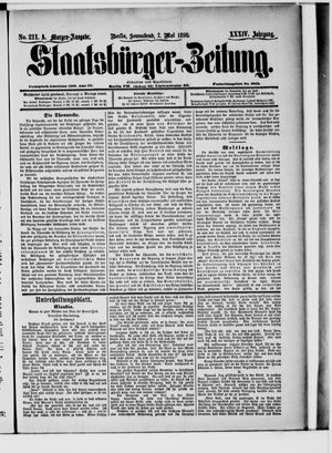 Staatsbürger-Zeitung on May 7, 1898