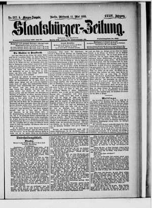 Staatsbürger-Zeitung on May 11, 1898