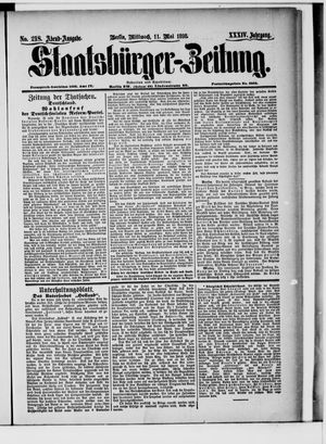 Staatsbürger-Zeitung on May 11, 1898