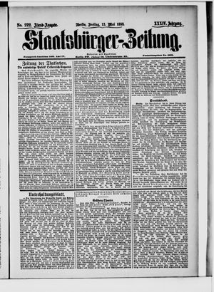 Staatsbürger-Zeitung vom 13.05.1898