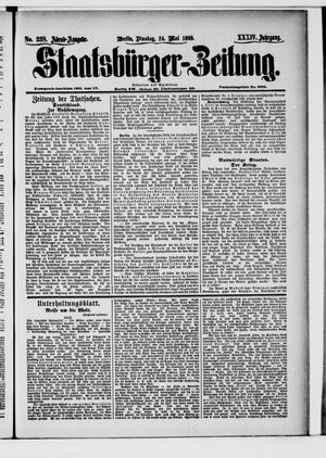 Staatsbürger-Zeitung on May 24, 1898