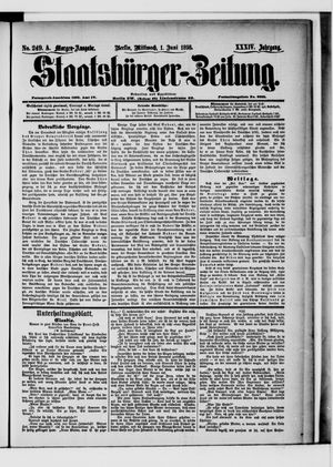 Staatsbürger-Zeitung vom 01.06.1898