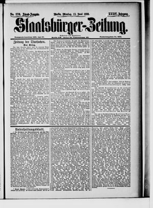 Staatsbürger-Zeitung on Jun 13, 1898