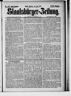 Staatsbürger-Zeitung vom 14.06.1898