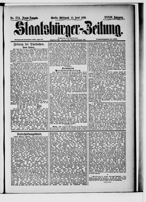 Staatsbürger-Zeitung vom 15.06.1898
