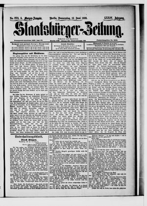 Staatsbürger-Zeitung on Jun 16, 1898